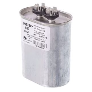Rheem 43-25134-13 Single Oval Capacitor - 40 uF, 440 VAC, 1.910 x 2.910 x 3.940 (max.) in.