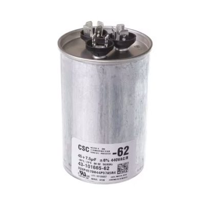 Rheem ProTech 43-101665-62 Dual Round Capacitor - 45/7.5 uF, 440 VAC