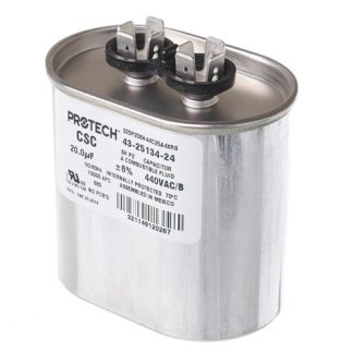 Rheem 43-25134-24 Single Oval Capacitor - 20 uF, 440 VAC