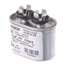 Rheem 43-25134-28 Single Oval Capacitor - 6 uF, 370 VAC