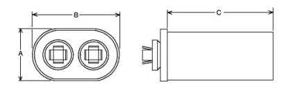Rheem 43-25134-22 Single Oval Capacitor - 10 uF, 440 VAC