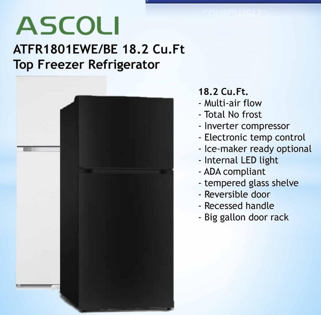 ATFR1801EWE 18cf Top Mount Refrigerator Crossgates Home Appliance