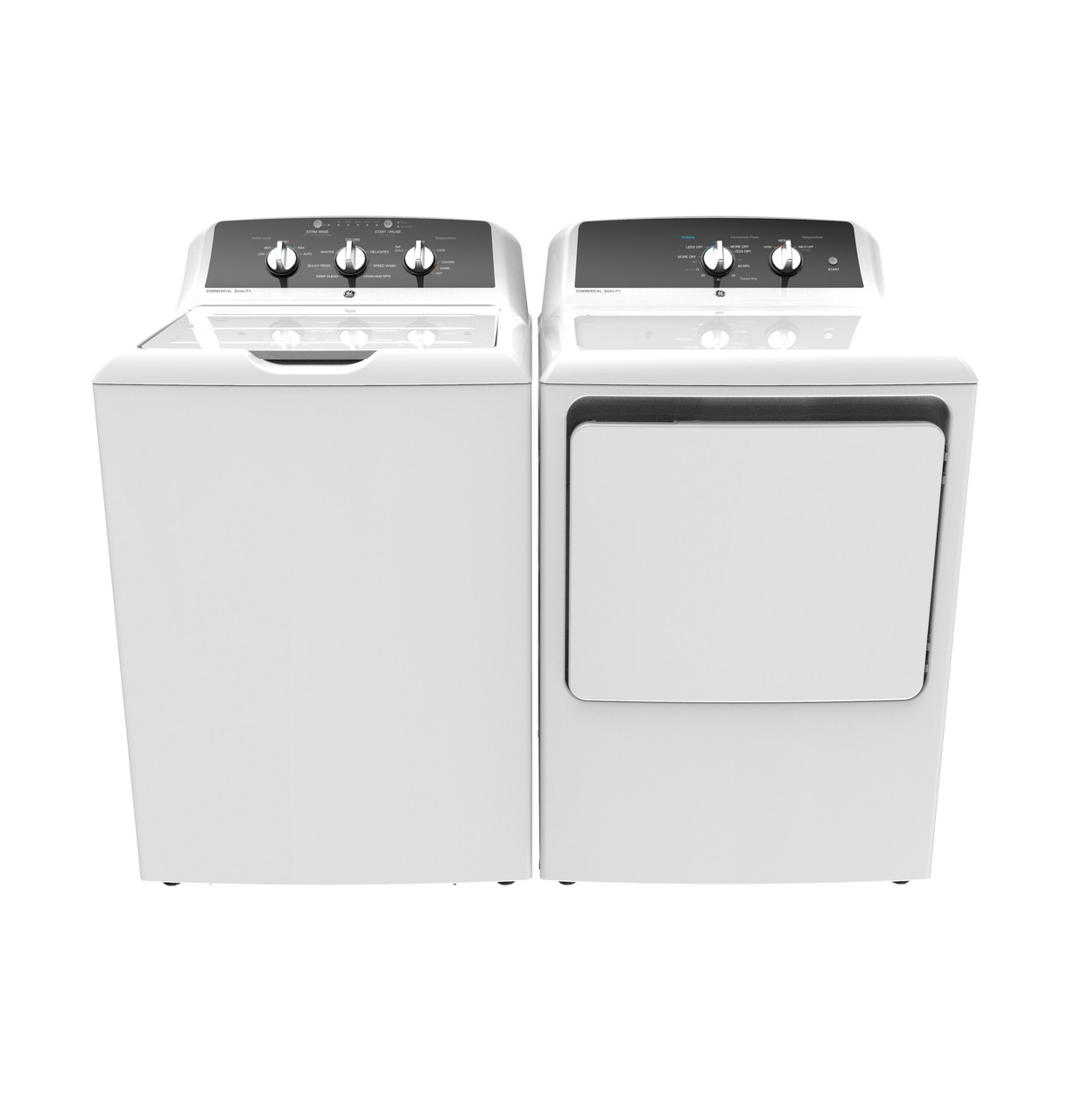 GE GTW525ACPWB Commercial Washer paired with dryer