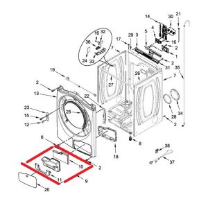 Whirlpool Dryer Lint Screen Filter Housing-Out W10897401