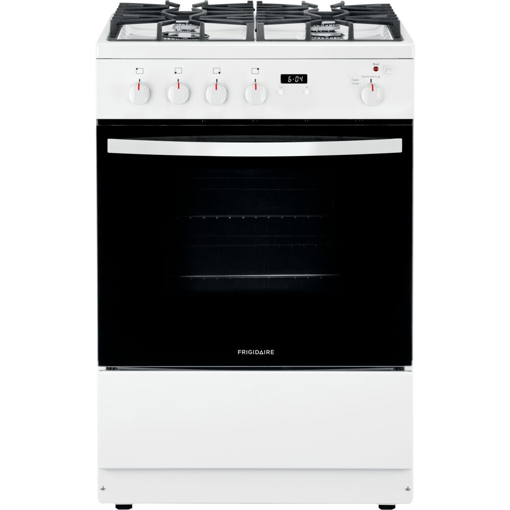 24" Gas Front Control Freestanding  Range, Cont Grates