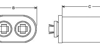 Rheem 43-25134-22 Single Oval Capacitor - 10 uF, 440 VAC
