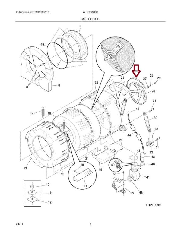 Frigidaire 134051000 Washer Drive Belt