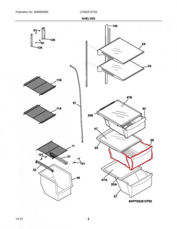 240354706 Upper Crisper Pan