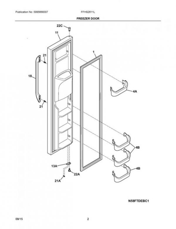 242026415 Dsp Freezer Door