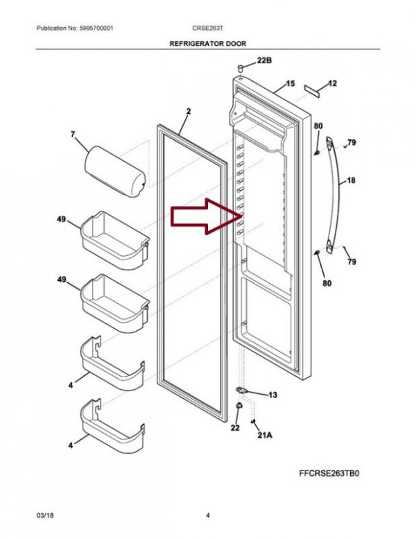 807460104 Dsp Refrigerator Door