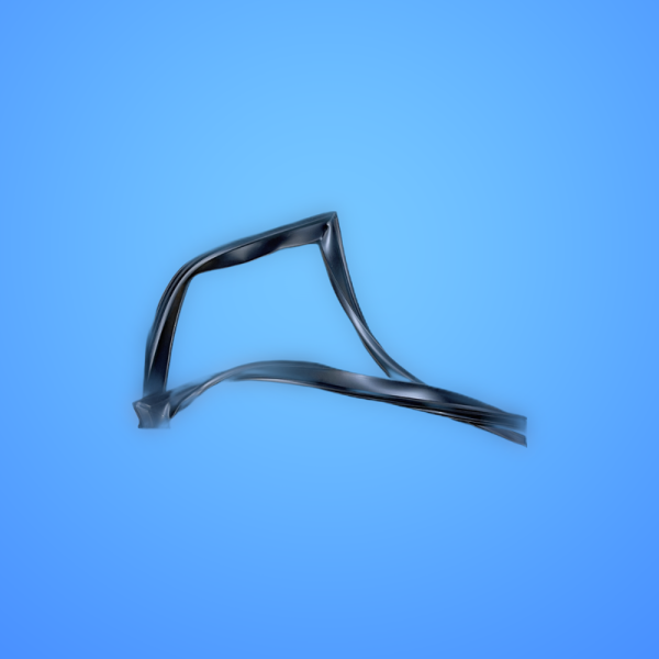 Frigidaire 216657201 Black Refrigerator Freezer Door Gasket - Image 2