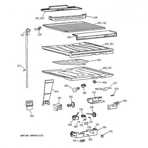 WR51X10005 Defrost Heater & Bracket