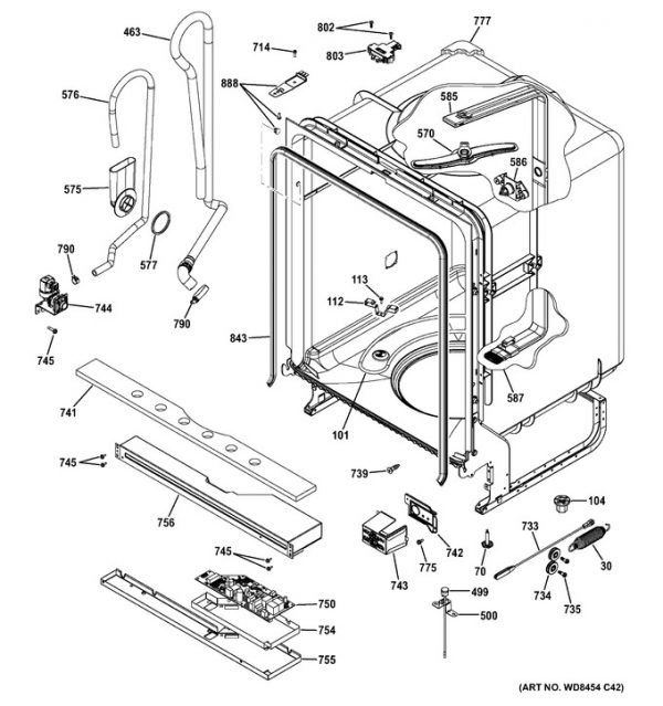 WD24X10063 General Electric Hose Loop Drain High
