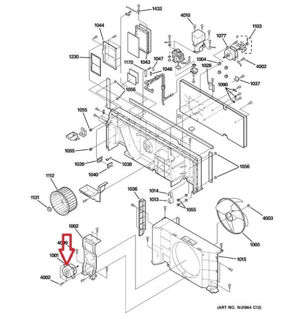 WP94X10167 GE Fan Motor