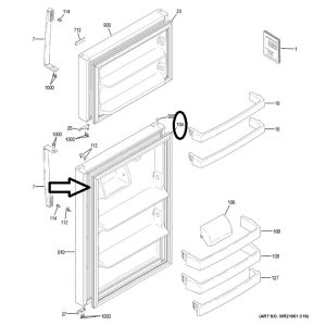 WR14X27235 GE Refrigerator Door Gasket