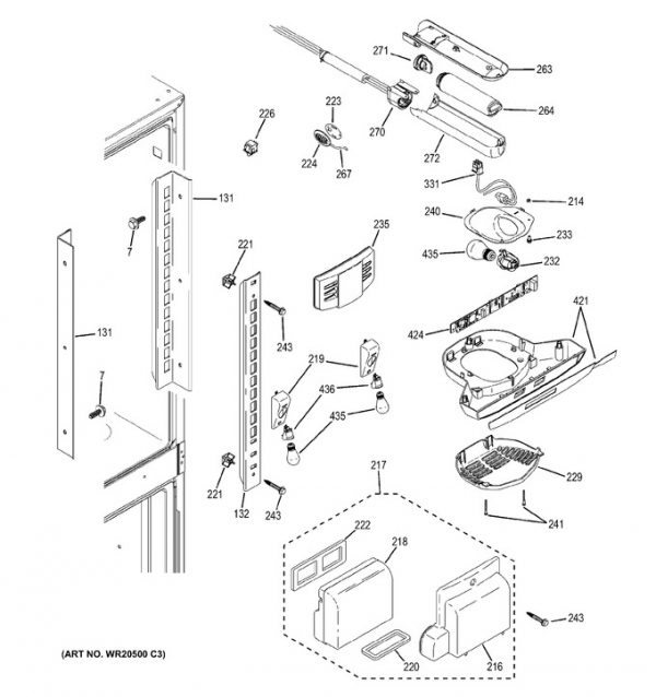 WR17X12301 Water Filter And Tube Asm