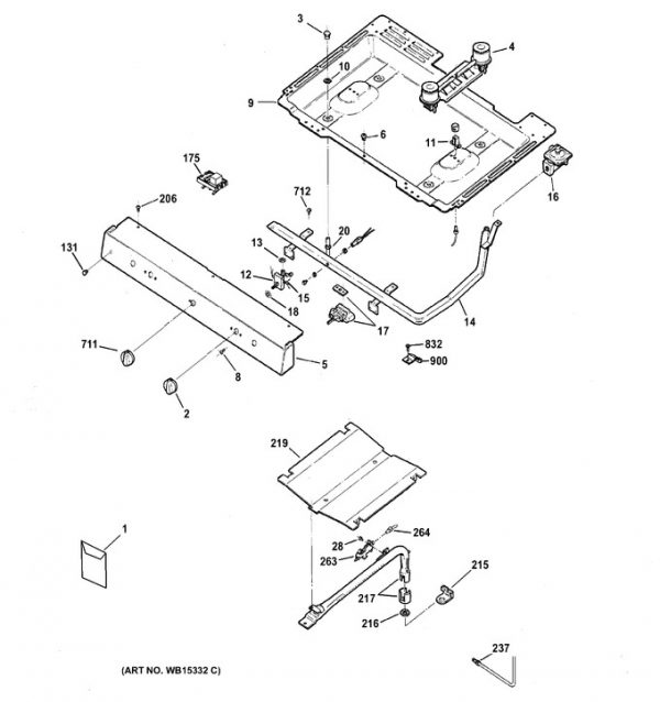 WB16K10026 Double Gas Burner